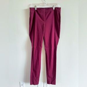 Long Tall Sally Maroon Straight Cut Trouser Work Pants